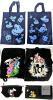 Disney Lot: 2 Tote Bags, 2 Drawstring Backpacks (2009, 2010), 2 Zipper Pouches, Mickey & Friends