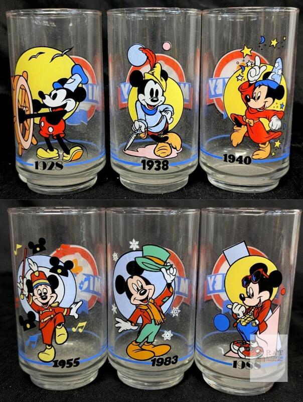 Disney Mickey Mouse 60th Anniversary Glass Tumbler Set (1988) &ndash; Vintage Designs