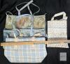 Floral and Plaid Tapestry Tote Handbags with Faux Leather Handles, Zipper Closures, Mixed Patterns - 2