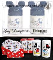 Disney Mickey & Minnie Kitchen Collectible Set &ndash; 2 Salt & Pepper Shaker Sets, Coaster Set, Napkin Holder