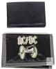 AC/DC Tri-Fold Chain Wallet w/Embroidered Logo + MCM Leather Bi-Fold Wallet, ID Window, Zipper Pocket
