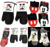 Disney Mickey Mouse & Minnie Mouse Oven Mitts & Pot Holders Set, Assorted Designs,