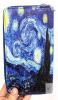 Starry Night Zipper Wallet Purse with Detachable Strap, PU Leather, 8 Card Slots, Coin Pocket - 2