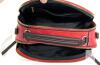 Red PU Leather Crossbody Handbag, 9"x7"x4", Gold Hardware, Dual Handles, Adjustable Strap - 3