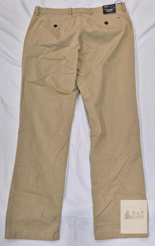 NEW Tommy Hilfiger TH Flex Men's Straight Fit Khaki Chinos, Size 30x30, Stretch Cotton