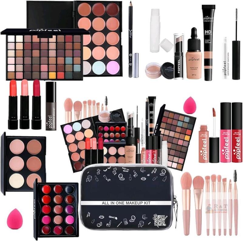 NEW KARUIZI All-in-One Makeup Kit, KIT003, 40+ Piece Set, Multiple Palettes & Brushes, Case/Serial X0040D9N6B