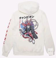 NEW Zoo York Samurai Dog Graphic Hoodie - Medium, Off-White, Pullover, Skate Brand, New with Tags