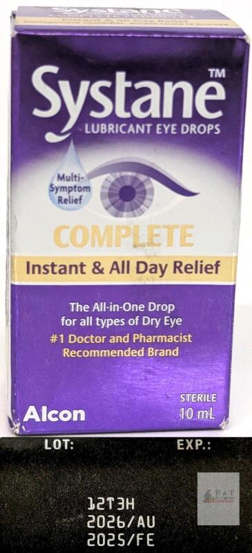 Systane Complete 10 mL Lubricant Eye Drops, Multi-Symptom Relief, Sterile, Expires 08/2026