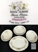 Royal Albert Haworth Bone China Serving Set &ndash; 14" Platter & 3 Vegetable Bowls, 1982 England