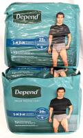 2 19 COUNT Depend Fresh Protection Maximum Absorbency Underwear for Men S/M 26&ndash;34 in, 19 Count