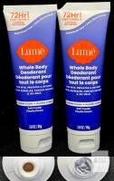 Lume Whole Body Deodorant Cream Soft Powder 3oz Tubes (2-Pack), Aluminum Free, 72Hr Odor Control