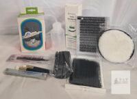 NEW Qiveaory Lash Extension Kit, D Curl 12&ndash;18mm, Bond & Seal, 150ml Cleanser, Tools, Accessories