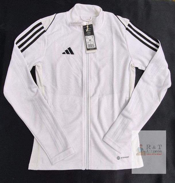 NEW Adidas Tiro23L Track Top Jacket HS3513 White XS Women's Aeroready 100% Recycled Polyester