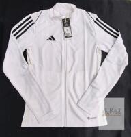 NEW Adidas Tiro23L Track Top Jacket HS3513 White XS Women's Aeroready 100% Recycled Polyester