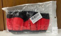 NEW Red & Black Car Steering Wheel Cover, Universal Fit 14.5-15", Padded Anti-Slip,