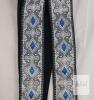 NEW Perri's Leathers TWS-7277 Jacquard Guitar Strap, 2in, Blue/Silver, Leather Ends, Made in Canada - 3