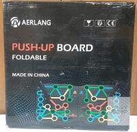 NEW Foldable Push-Up Board, 24"x7.8", Color-Coded, Handles Included, 300 lb Capacity