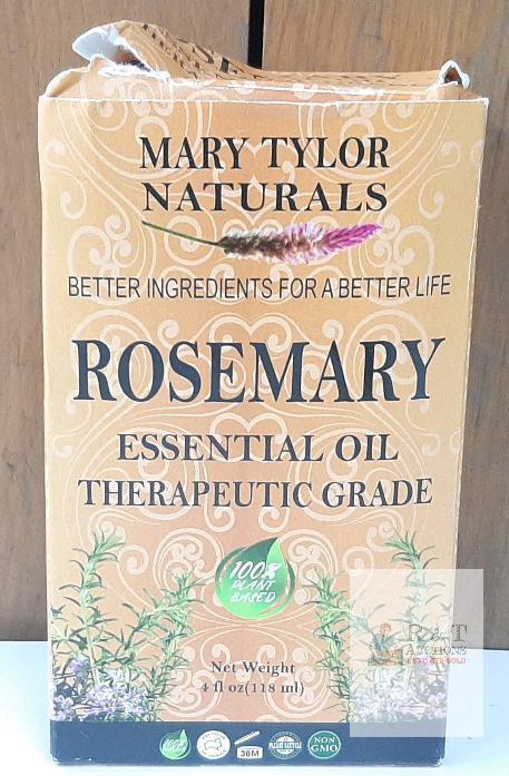 EXP 12/25 NEW Mary Tylor Naturals Rosemary Essential Oil, Therapeutic Grade, 4 fl oz (118ml), Steam Distilled