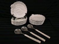 12 Pottery Barn Turkey Plates +
