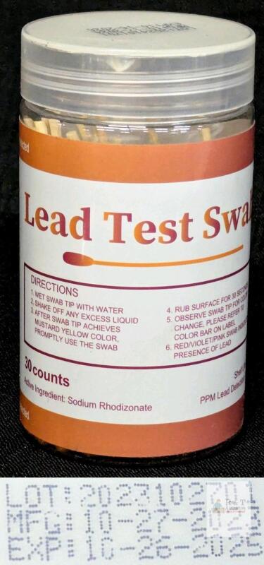 NEW 30-Count Lead Test Swab Kit, Sodium Rhodizonate, Colorimetric Detection, Exp: 10-26-2025
