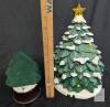 Animated Lighted Christmas Tree Village w/ Rotating Train & Tree Snowman Scene, 12.3" & 7" - 2