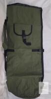 NEW Green Soft Rifle Case ~35.5" Heavy-Duty Nylon, Zipper & Buckle Closures, Shoulder Strap, 2 Compartments