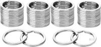 80pcs New 1.5" Flat Key Rings, Metal Round Split Key Rings for Home Car Keys, Key Rings for Crafts,