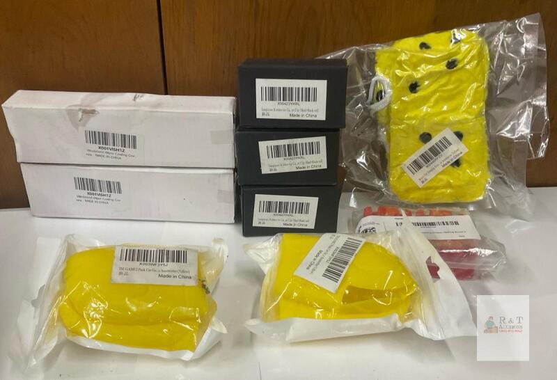MIX CAR ACCESSORY LOT Ganen Buckle Guard Child Seat Belt Safety Cover Red 2-Pack X003987DIX Car Seat Accessory
