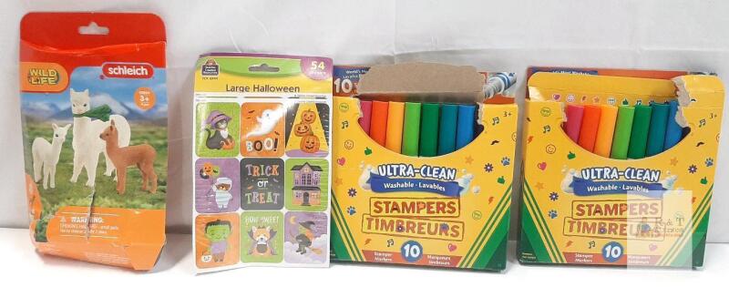 MIXED CREATIVE LOT - KIDS Schleich Wild Life Alpaca Set 42544, 4 Piece, Hand-Painted Figures, Original Package