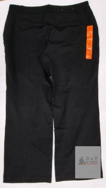 NEW Hilary Radley Black Dress Pants Size 16, 68% Rayon 27% Nylon 5% Spandex, Style 1915496