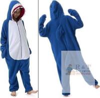 New Kids 6-8 Years (45-49" / 115-125cm Tall) OGU' DEAL Shark Onesie Sleepwear for Kids Animal Costume Halloween Hooded Jumpsuit with Pockets