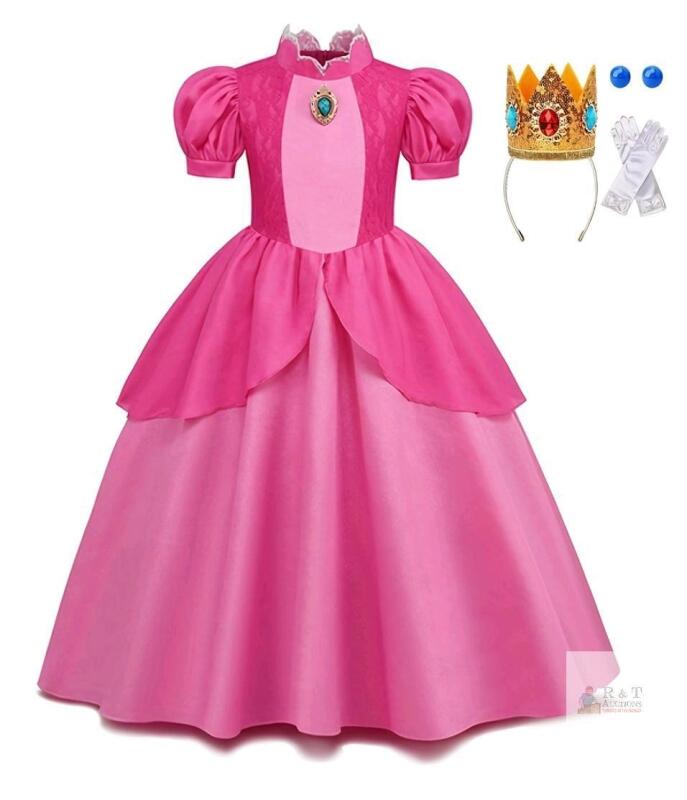 New sz 120 (6yr) Kid's Princess Peach Outfit