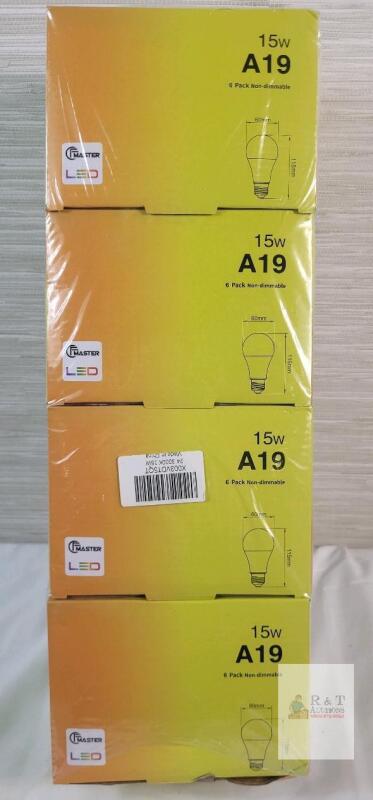 24 New Master LED 1500lm 15W Non-Dimmable Light Bulbs , Warm White .