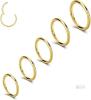 New 5Pcs Hoop Nose Rings 20G 18G 16G Stainless Steel Piercing Ring for Nose Septum Cartilage Helix Tragus Conch Rook Daith Lobe for Women Men<br/>