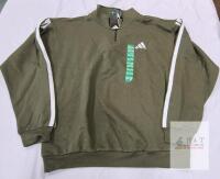 NEW Adidas Men's Olive 3-Stripes Quarter-Zip Track Jacket, Size XLarge, New with Tags, UPC 196622455520