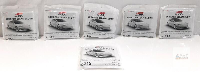 7 NEW Mc.PP MC-315 Scratch Removal Cloth, 2-Pack, 3.94"x3.94", 35ml, Car Paint Cleaner, X003U47Q5B
