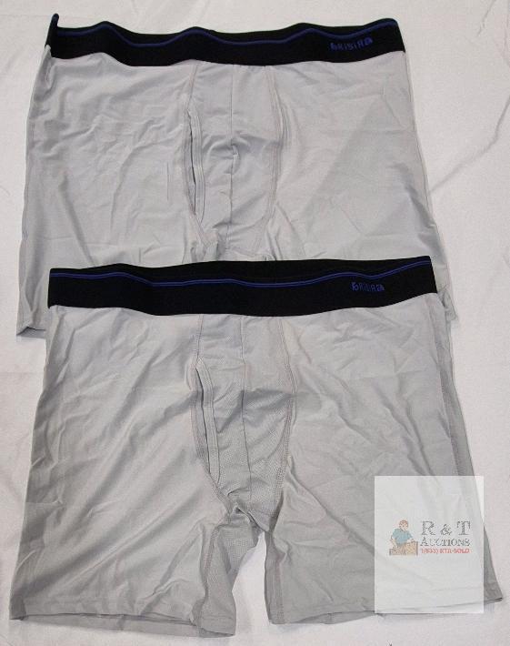 2 New Pairs Size XL Men's BRISIRA Coolmax Boxer Briefs