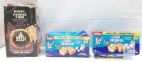 BB APR 25Big Daddy Oatmeal Raisin Cookies 8x100g &BB MAR 25 Kellogg's Rice Krispies Squares Original 2x16 Family Size