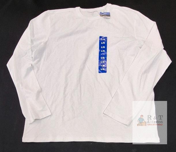 NEW Rough Dress SUPIMA Long Sleeve T-Shirt, Large, White, Model 1905523, New with Tags