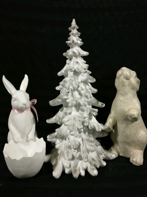3 Decorative Easter Statues