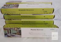 9 NEW Berglander Stainless Steel Pasta Servers, 13 Inch, Silver, New in Box