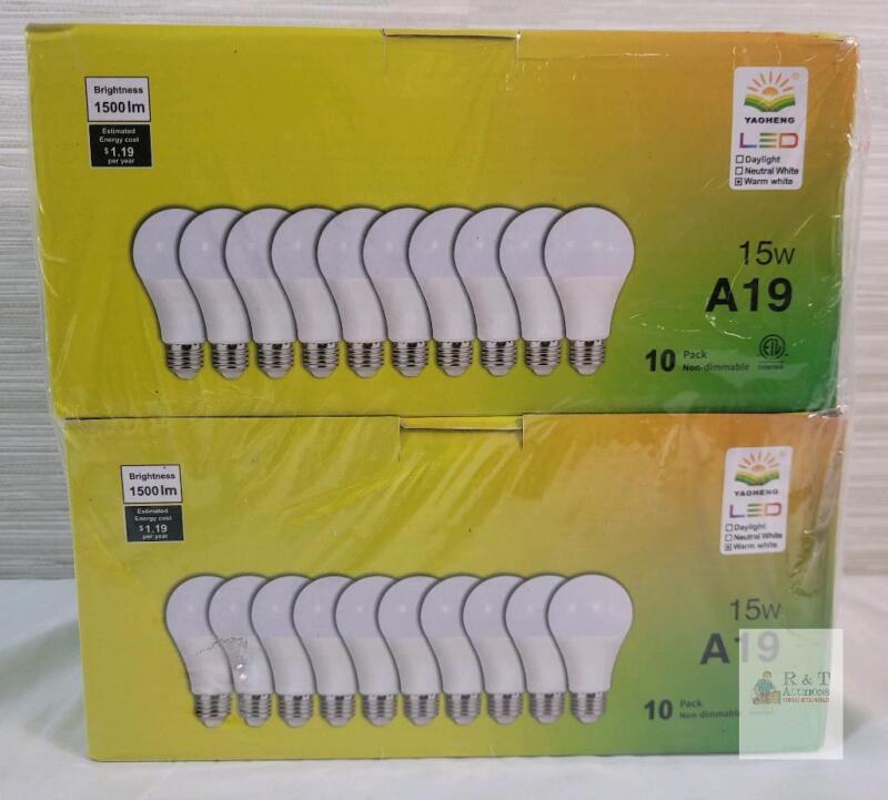 20 New Master LED 1500lm 15W Non-Dimmable Light Bulbs , Warm White .