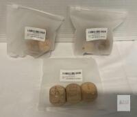 3Pcs 18+Couple Dating Dice Set, Wood, Adult Position Game, 3 Dice, Engraved Locations & Times, China
