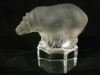 Goebel Glass Hippo Figurine - 3" Tall - 2