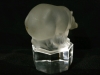 Goebel Glass Hippo Figurine - 3" Tall - 4