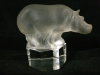 Goebel Glass Hippo Figurine - 3" Tall - 5