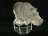 Goebel Glass Hippo Figurine - 3" Tall - 6