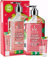 New HEMPZ Crushed Peppermint Sugar Limited Edition Gift Pack : Herbal Body Moisturizer & Lip Balm