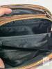 Brown Faux Leather Shoulder/Crossbody Bag, Top Handle, Gold-tone Hardware, 9"x8"x4", Multi-Pocket - 3