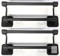 Matte Black Double Towel Bar Pair, Self-Adhesive Mount, Easy Install, 4 Bars Included